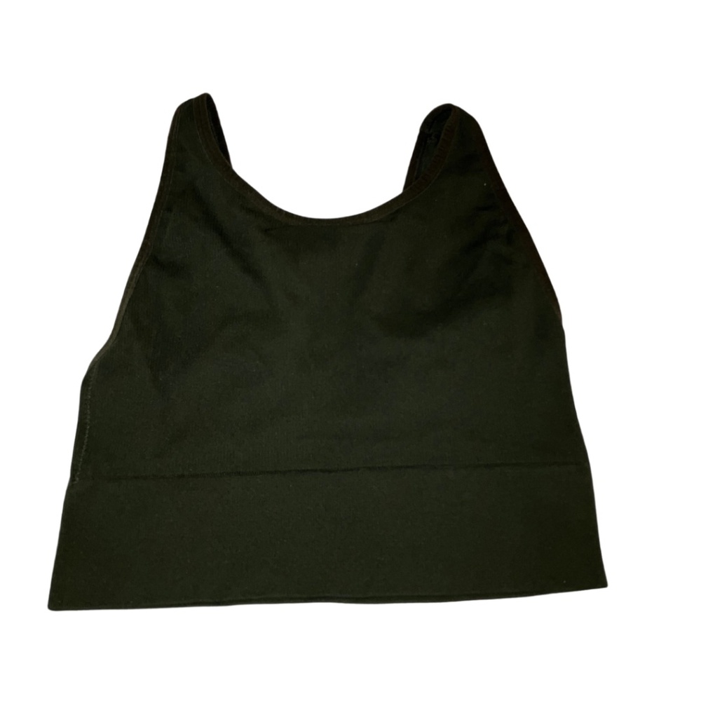 L | NWOT Army Green Ribbed Sports Bra